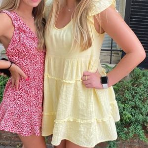 Pale Yellow Babydoll Dress